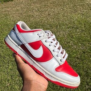 Nike Kids Red and White Sneakers